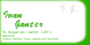 ivan ganter business card